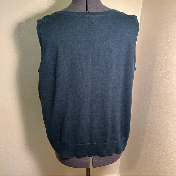 Talbots Sleeveless Scoop Neck Sweater Turquoise 3XP - Picture 6 of 8